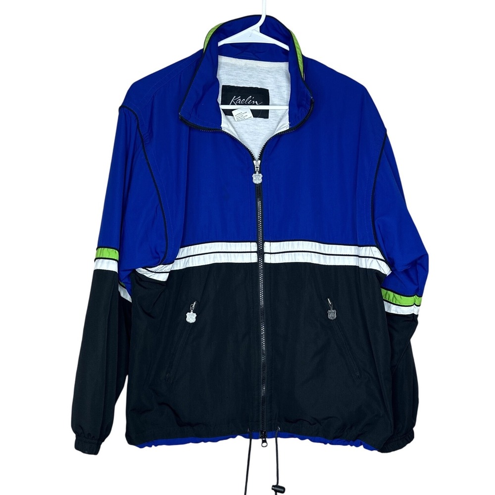 Kaelin Vintage 90's Ski Jacket Zip Up Windbreaker Multicolor Women's Sz M‎